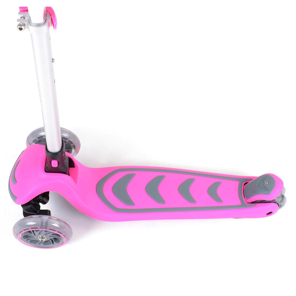Самокат Scooter со световым эффектом Розовый 6988600300024
