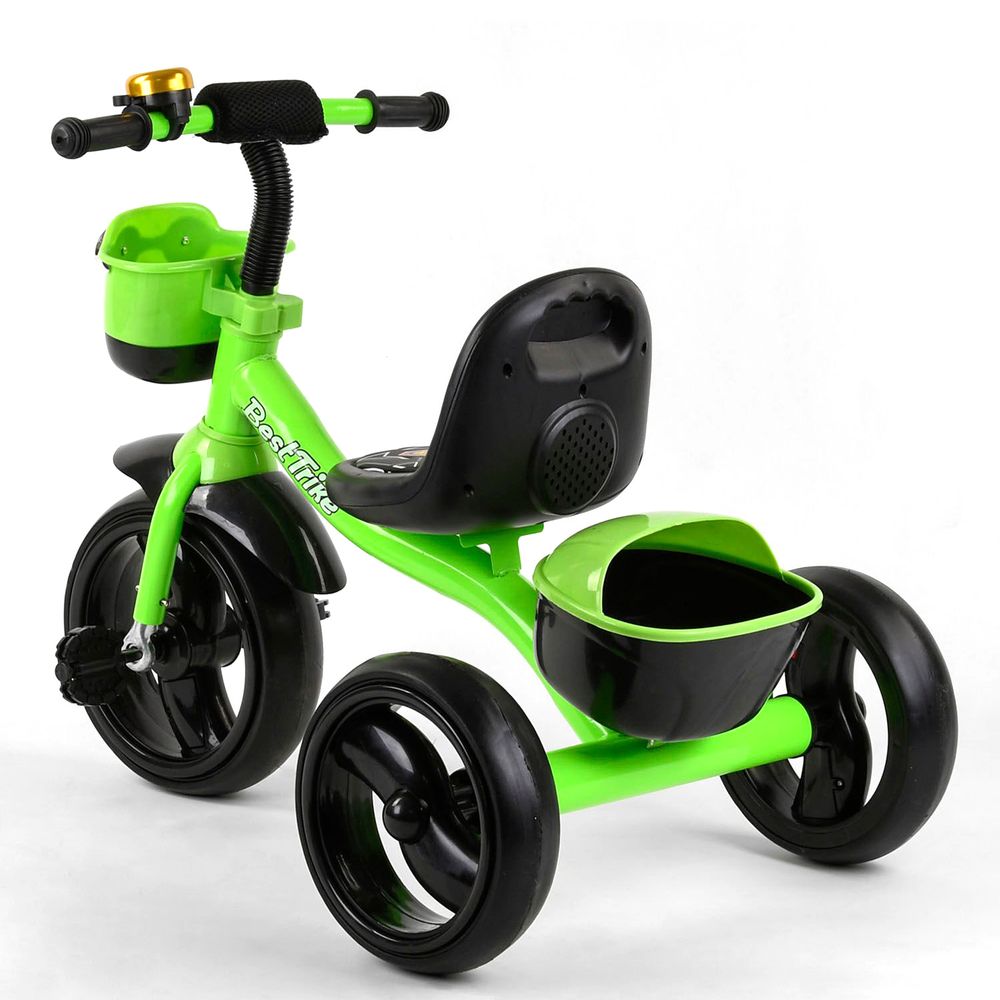 Дитячий велосипед Best Trike зі світловим та звуковим ефектом Чорно-зелений 6989223360044