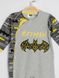 Чоловічок Batman 3-6 міс (62-68 см) DC Comics (ліцензований) Cimpa сірий KZ15901
