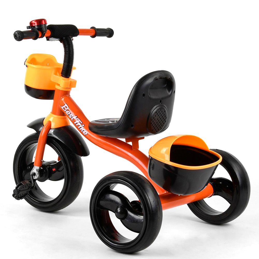 Детский велосипед Best Trike со световым и звуковым эффектом Черно-оранжевый 6989223360068