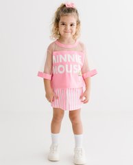 Комплект (футболка, шорты) Minni Mouse 98 см (3 года) Disney MN17665 Бело-розовый 8691109885494