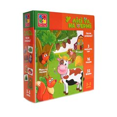 Настільна гра на асоціації Vladi Toys У лісі і на фермі українська мова Різнокольорова 4820234762132