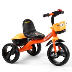Детский велосипед Best Trike со световым и звуковым эффектом Черно-оранжевый 6989223360068