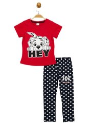 Комплект (футболка, штаны) 101 Dalmatians 116 см (6 лет) Disney DL18074 Черно-красный 8691109887108