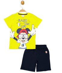 Комплект (футболка, шорти) Mickey Mouse 98 см (3 роки) Disney MC17272 Жовто-синій 8691109879998