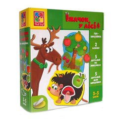 Настольная игра с липучками Vladi Toys Ёжик в лесу украинский язык Разноцветная 4820234762125