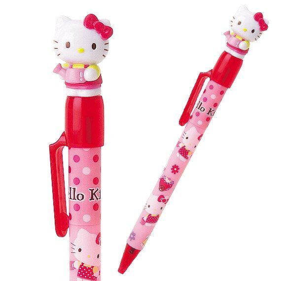 Ручка кулькова з фігуркою Hello Kitty Sanrio Чорна 881780756130