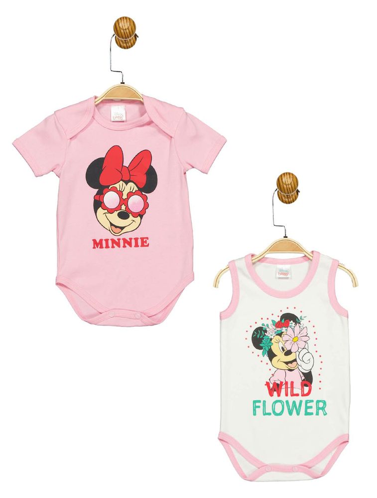 Боді 2 шт Minni Mouse 56-62 см (0-3 міс) Disney MN17331 Біло-рожевий 8691109875150