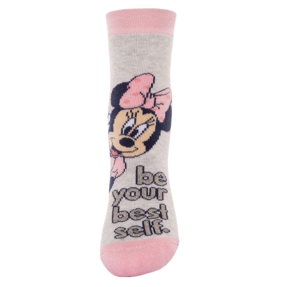 Шкарпетки махрові Minnie Mouse Disney 23-26 (1-3 роки) MN19003-1 Сіро-рожевий 8691109935717