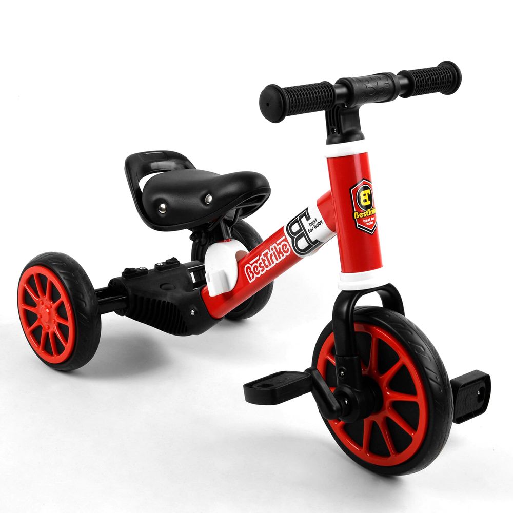 Детский велосипед 2 в 1 Best Trike Черно-красный 6989229360017