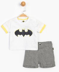 Комплект (футболка, шорти) Batman 68-74 см (6-9 міс) Cimpa BM15585 Біло-сірий 8691109786159