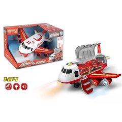 Пожарный самолет со световым и звуковым эффектом Kimi 4 машин Бело-красный 6983283400108