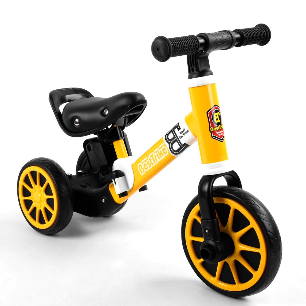 Детский велосипед 2 в 1 Best Trike Черно-желтый 6989229360031