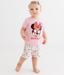 Комплект (футболка, шорты) Minni Mouse 86 см (1 год) Disney MN17335 Бело-розовый 8691109876201