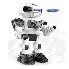 Боевой робот стреляет дисками Kimi со световым и звуковым эффектом Бело-черный 6969274010099