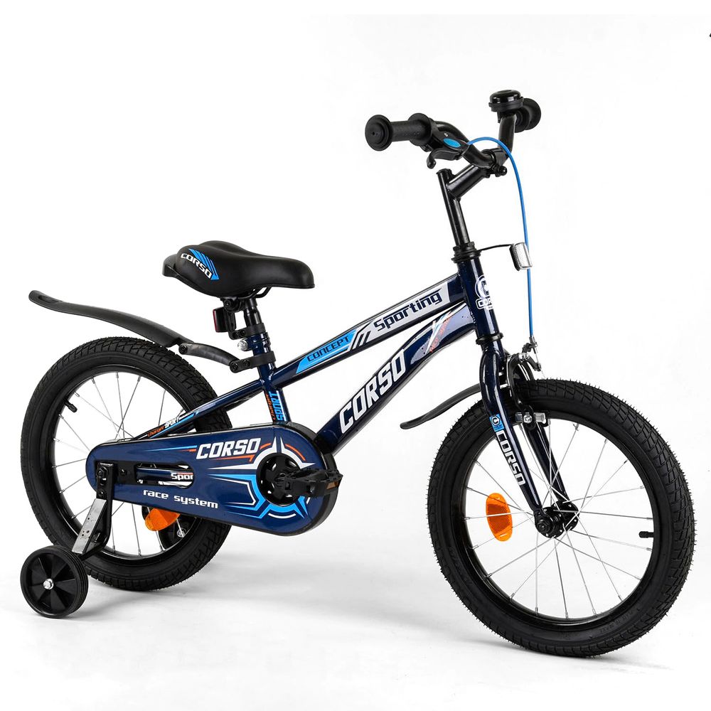Велосипед Corso 16" Черно-синий 6800082165151