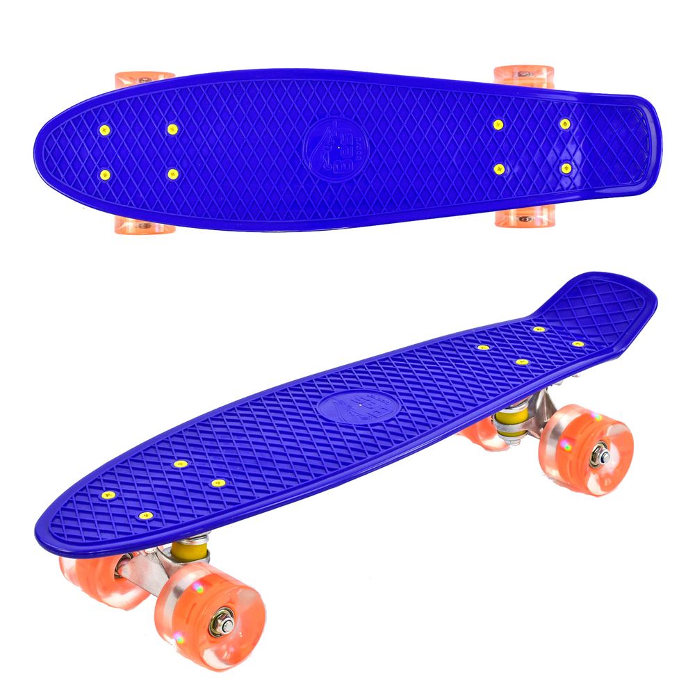 Пенни борд Board со световым эффектом Сине-оранжевый 6900066317941