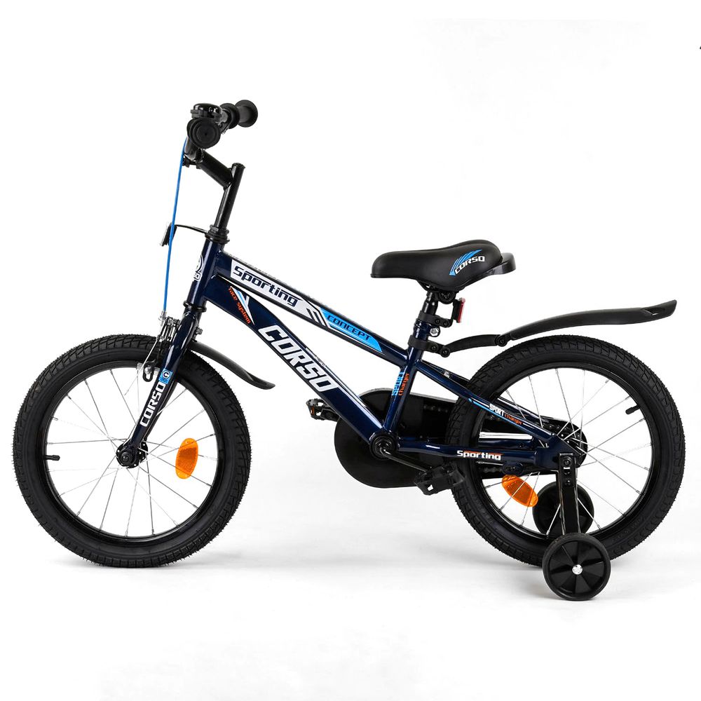 Велосипед Corso 16" Чорно-синій 6800082165151