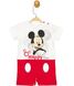 Пісочник (комбінезон) Mickey Mouse 62-68 см (3-6 міс) Disney MC17261 Біло-червоний 8691109875129