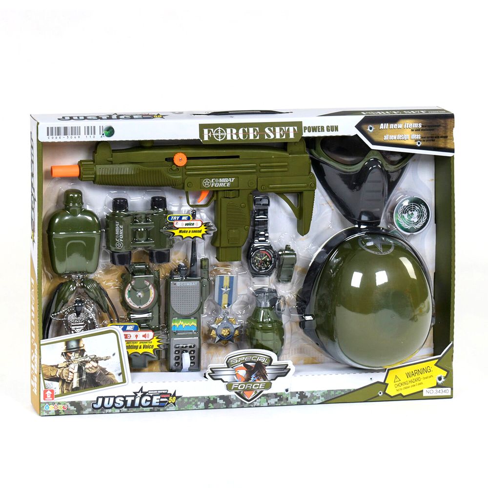 Набор военного Kimi со световым и звуковым эффектом Зеленый 6966835160781