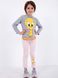 Спортивний костюм Looney Tunes Cimpa 98 см (3 роки) LT18496 Сіро-рожевий 8691109928528