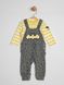 Напівкомбінезон (+ кофта) Batman 6-9 міс (68-74 см) DC Comics (ліцензований) Cimpa сірий жовтий KZ15900