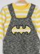 Полукомбинезон (+ кофта) Batman 6-9 мес (68-74 см) DC Comics (лицензированный) Cimpa серый желтый KZ15900