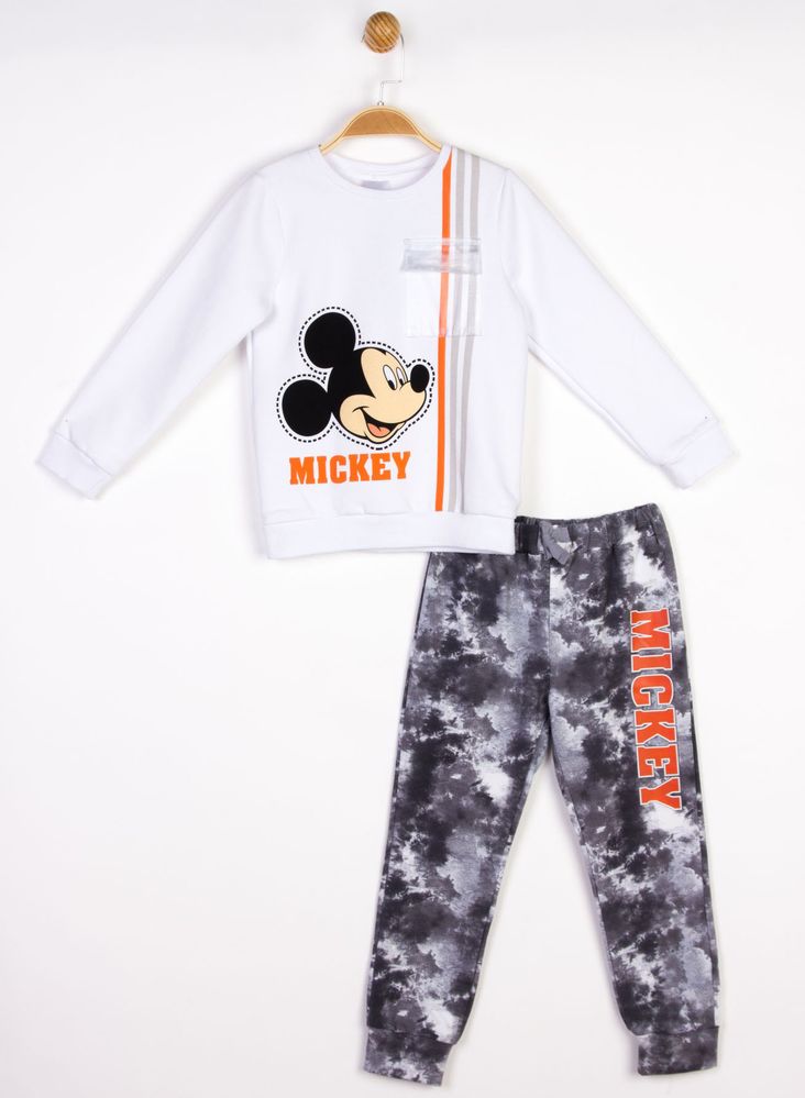 Спортивний костюм Mickey Mouse Disney 98 см (3 роки) MC18342 Біло-сірий 8691109928726