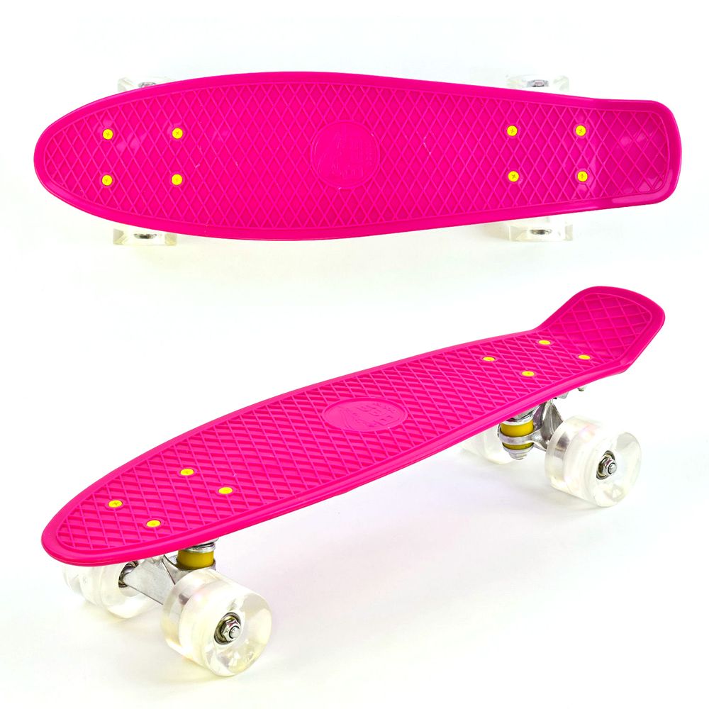 Пенні борд Board зі світловим ефектом Рожевий 6900066317989