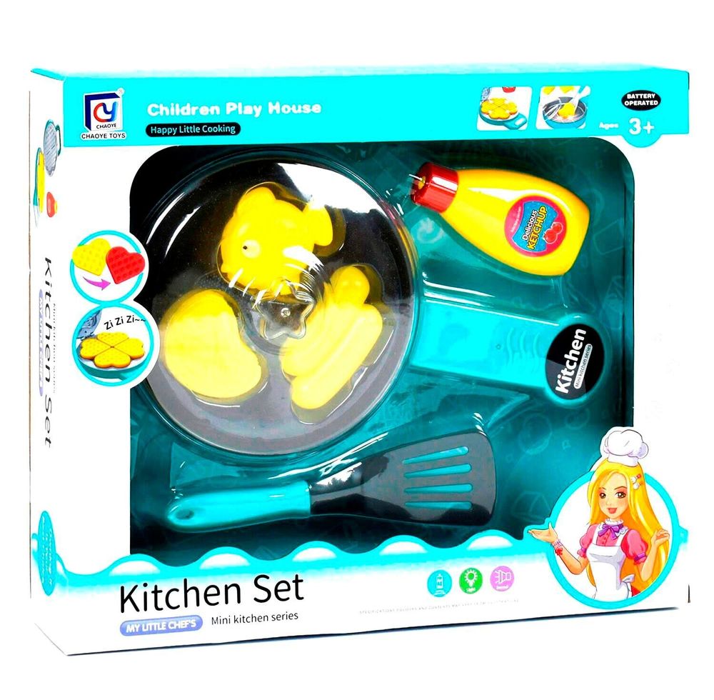 Кухонный набор Kimi со световым и звуковым эффектом Бирюзовый 6984539400873