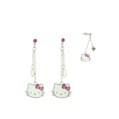 Сережки-ланцюжка Hello Kitty Sanrio Біло-рожевий 4045316573073