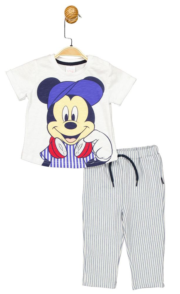 Комплект (футболка, штаны) Mickey Mouse 68-74 см (6-9 мес) Disney MC17268 Белый 8691109879233