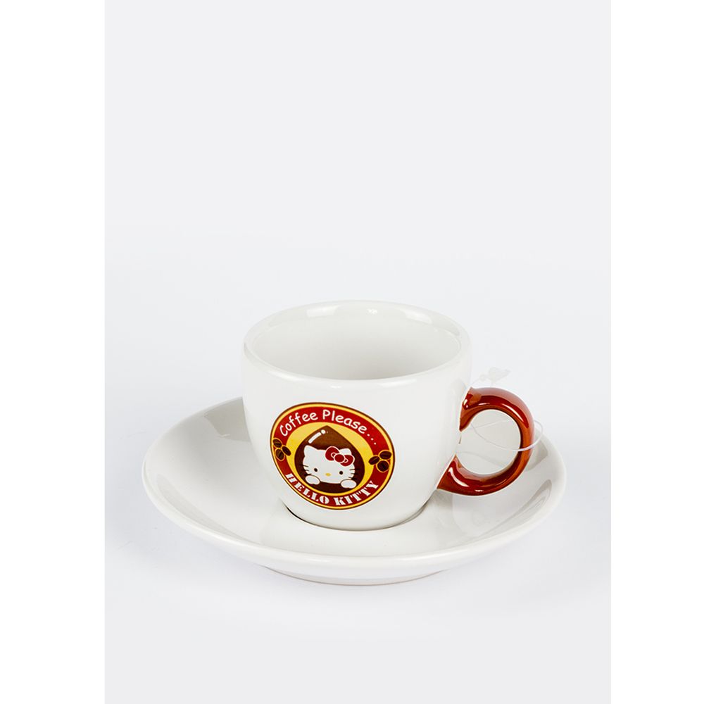 Чашка з блюдцем для еспресо Hello Kitty Sanrio Біла 4045316405701