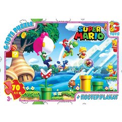 Пазлы Супер Марио G-Toys 70 элементов Разноцветные 4824687638082