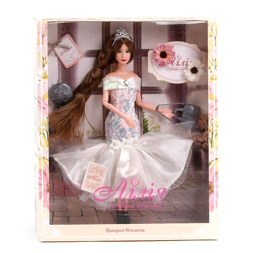 Лялька з аксесуарами 30 см Kimi Принцеса Ніжність Біла 2000321649849
