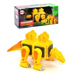 Конструктор магнітний Динозавр Kimi 20 деталей зі світловими і звуковими ефектами жовтый 73932048