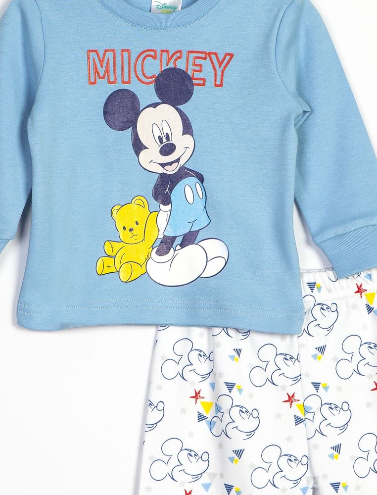 Пижама Mickey Mouse 6-9 мес (68-74 см) Disney (лицензированный) Cimpa синяя белая MC13903