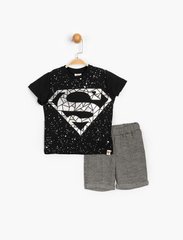 Костюм (футболка, шорты) Superman DC Comics 2 года (92 см) черно-серый SM15646