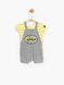 Комплект (полукомбинезон, футболка) Batman DC Comics 12-18 мес (80-86 см) серо-желтый BM15582