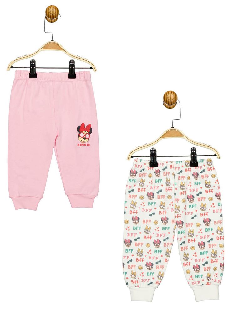 Штани 2 шт Minnie Mouse Daisy Duck 62-68 см (3-6 міс) Disney MN17337 Біло-рожевий 8691109873323