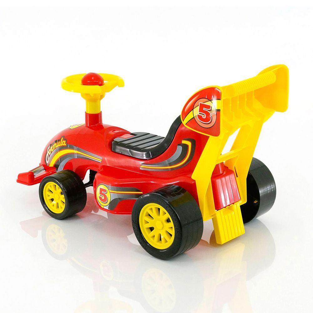 Автомобиль-толокар ТехноК со звуковым эффектом Красно-желтый 4823037603084