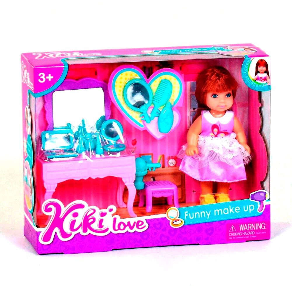 Лялька з аксесуарами Kimi 10 см Рожева 6990298434059