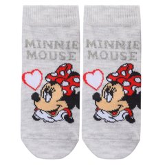 Шкарпетки Minnie Mouse Disney 6-8 см (0-6 міс) MN18991-3 Сіро-червоний 2891132166645