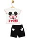 Комплект (футболка, шорты) Mickey Mouse 74-80 см (9-12 мес) Disney MC17260 Бело-черный 8691109873712