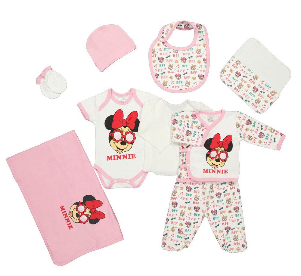 Набор одежды Minni Mouse 56-62 см (0-3 мес) Disney MN17341 Бело-розовый 8691109875471