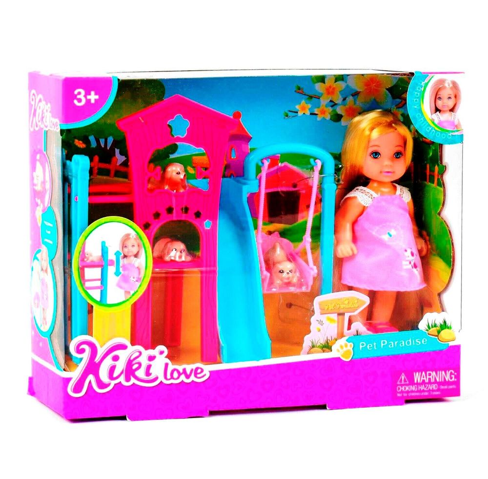 Кукла с аксессуарами Kimi детская площадка Разноцветная 6990298434356