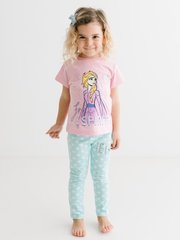 Комплект (футболка, штаны) Frozen 116 см (6 лет) Disney FZ18079 Розово-бирюзовый 8691109887474