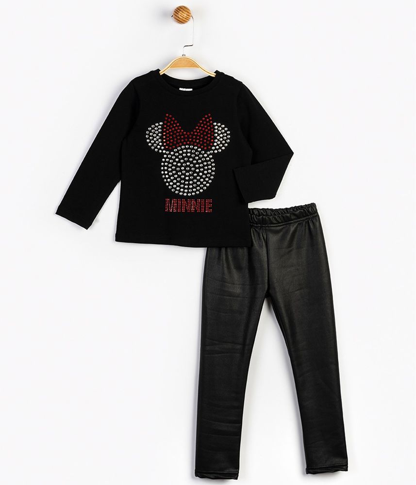 Комплект (лонгслив, штаны) Минни Маус 104 см (4 года) Disney MN16175 Черный 8691109865038