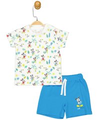 Комплект (футболка, шорти) Mickey Mouse 86 см (1 рік) Disney MC17254 Біло-синій 8691109874528