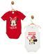 Боді 2 шт Minni Mouse 56-62 см (0-3 міс) Disney MN17359 Біло-червоний 8691109875747